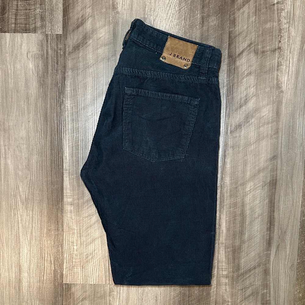 J Brand Kane Straight Fit Drab Navy Corduroy Jeans - 31